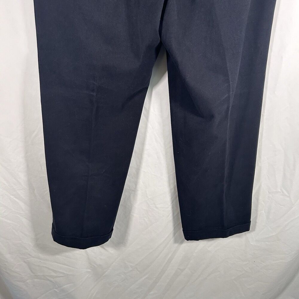 Brooks Brothers Dress Pants Mens 38x30 Black Elliot Fit Pleated Cotton Dry Clean - Picture 9 of 12